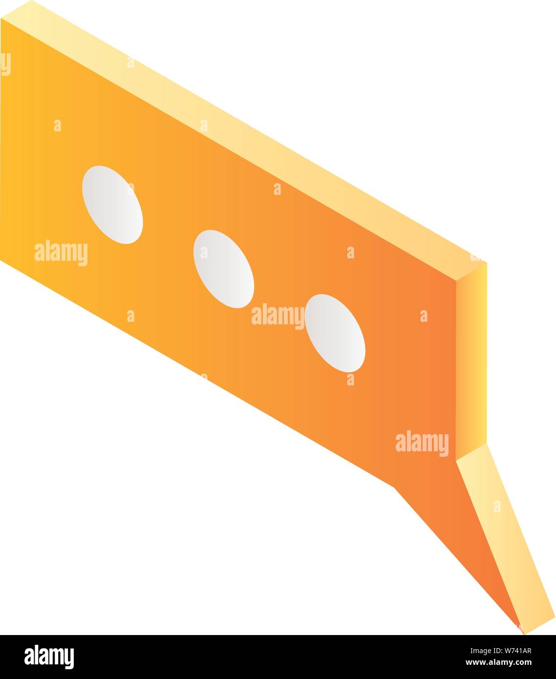 Sms chat bubble icon, isometric style Stock Vector