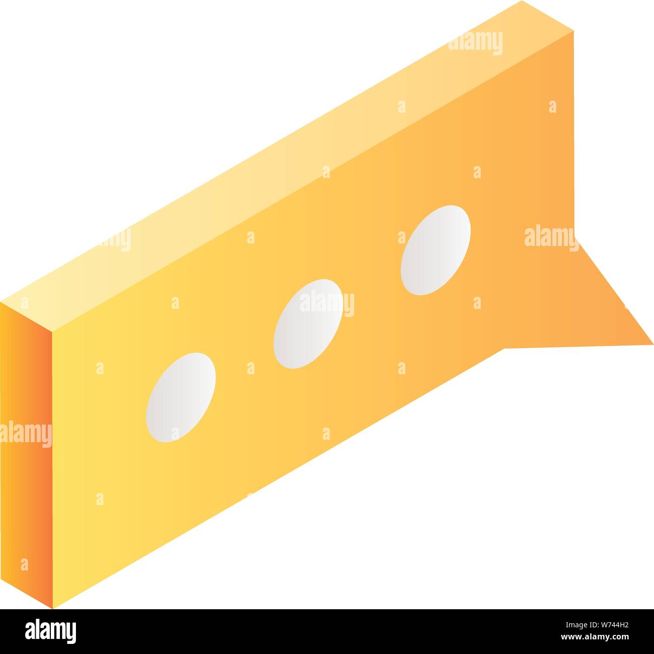 Sms chat icon, isometric style Stock Vector