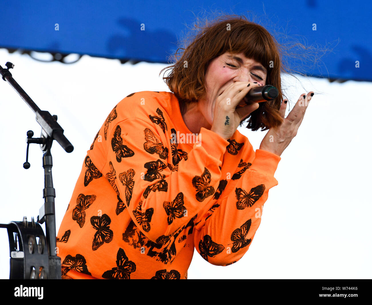 Long Beach, California, USA. 3rd Aug 2019. Hannah Hooper of the band