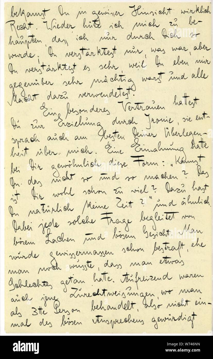 De Kafka Brief an den Vater 034. Stock Photo