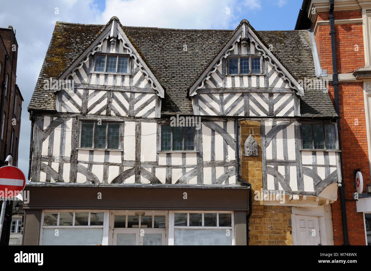 Timber framed builiding, Market Place, Banbury, Oxfordshire Stock Photo