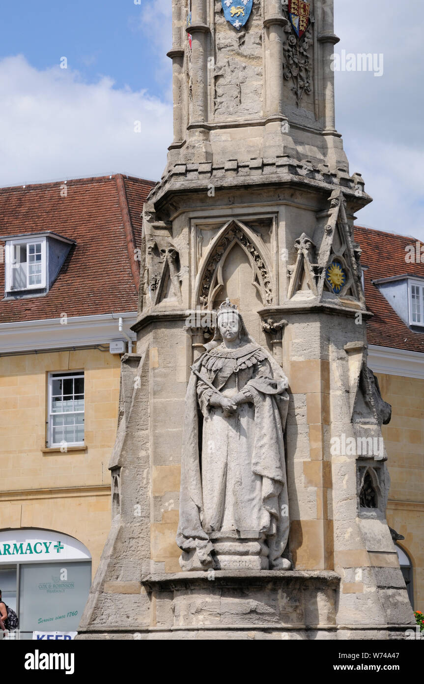 Banbury Cross, Banbury, Oxfordshire. This was erected in 1859 to commemorate the marriage of Victoria, Princes Royal, with the Crown Prince of Prussia Stock Photo