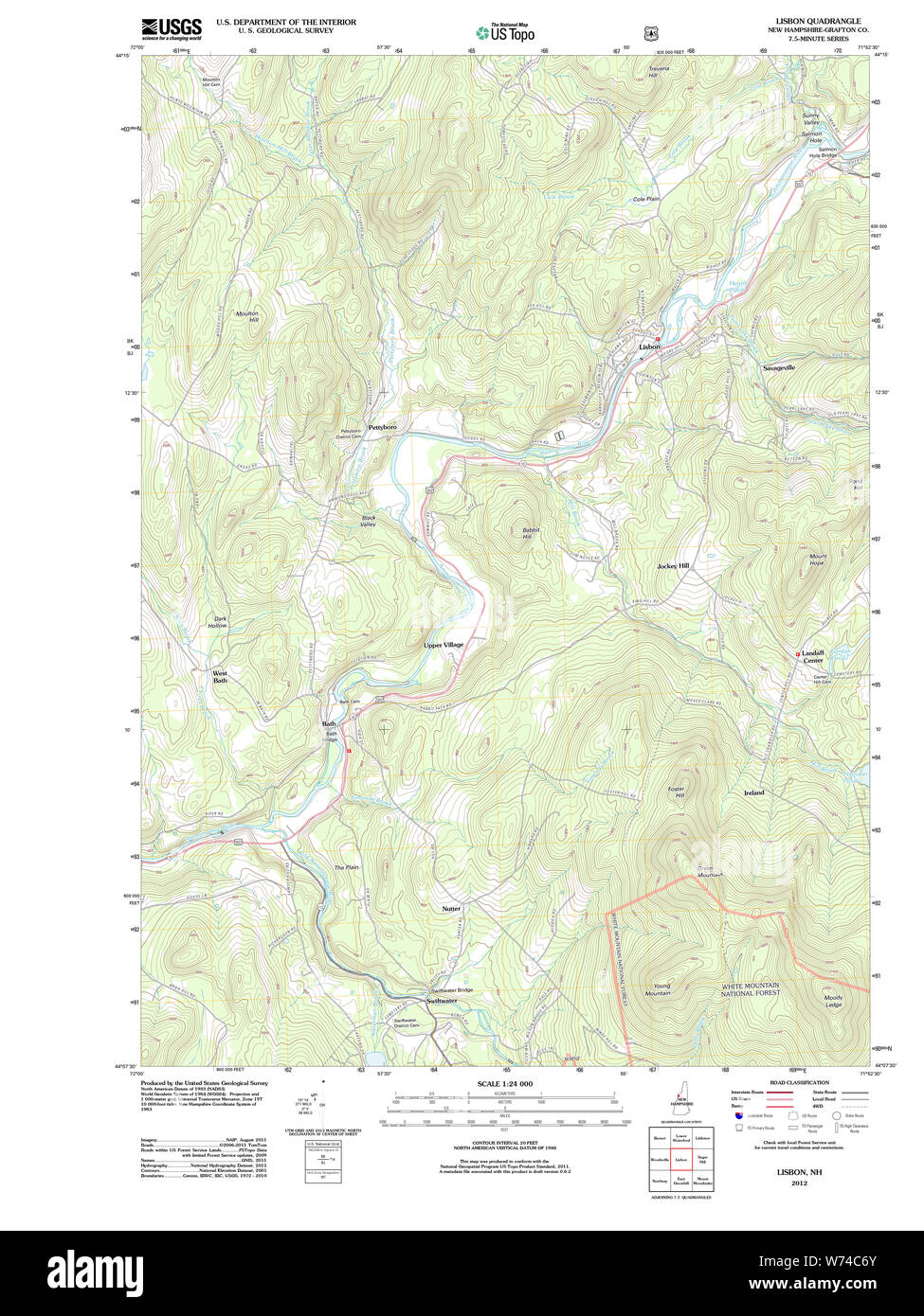 Lisbon new hampshire map hires stock photography and images Alamy