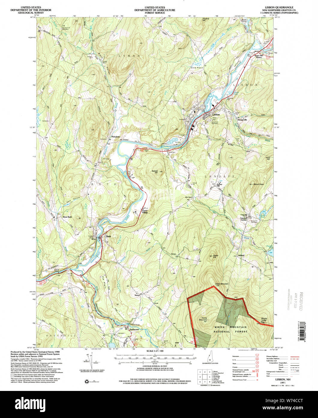 Lisbon new hampshire map hires stock photography and images Alamy