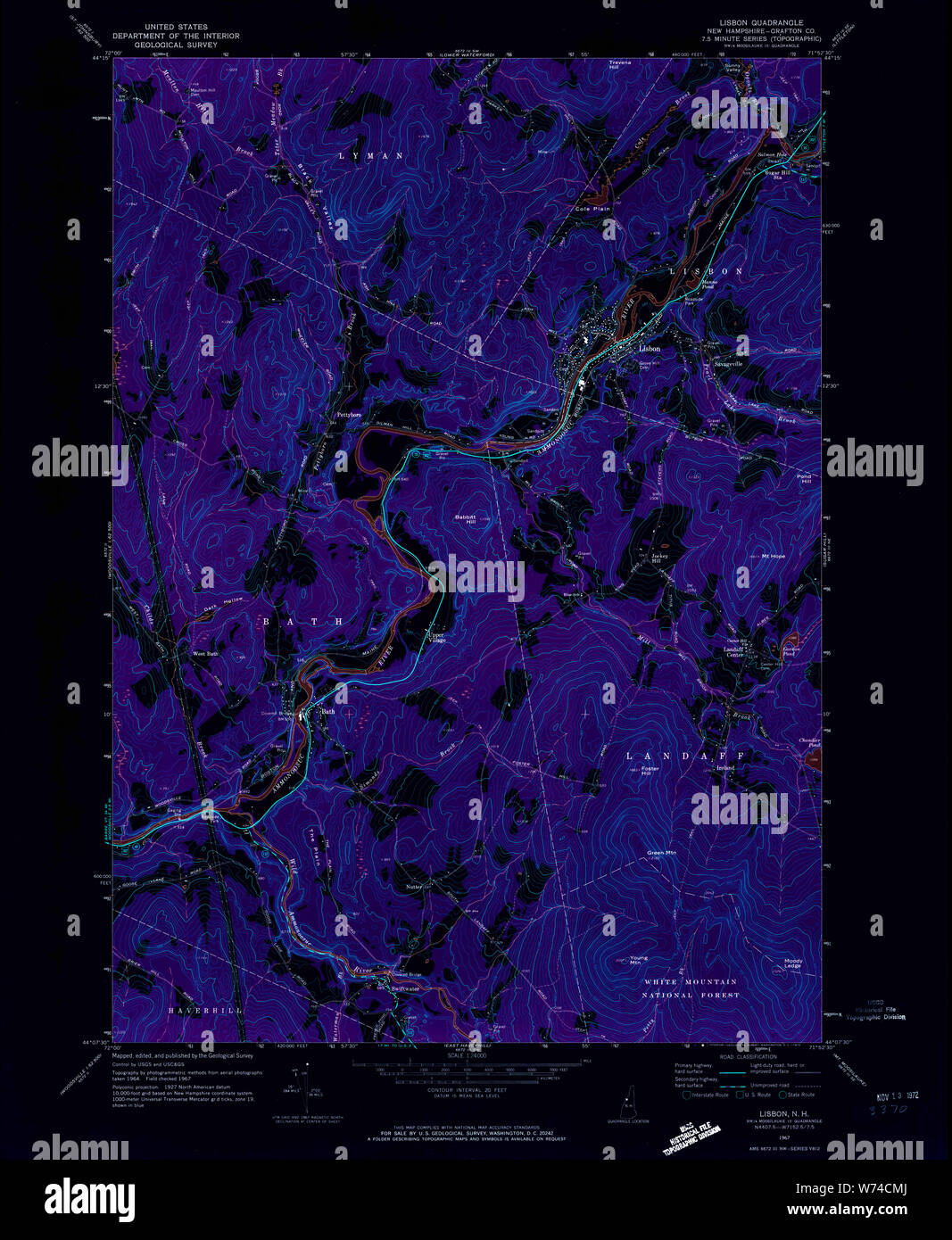 Lisbon new hampshire map hires stock photography and images Alamy