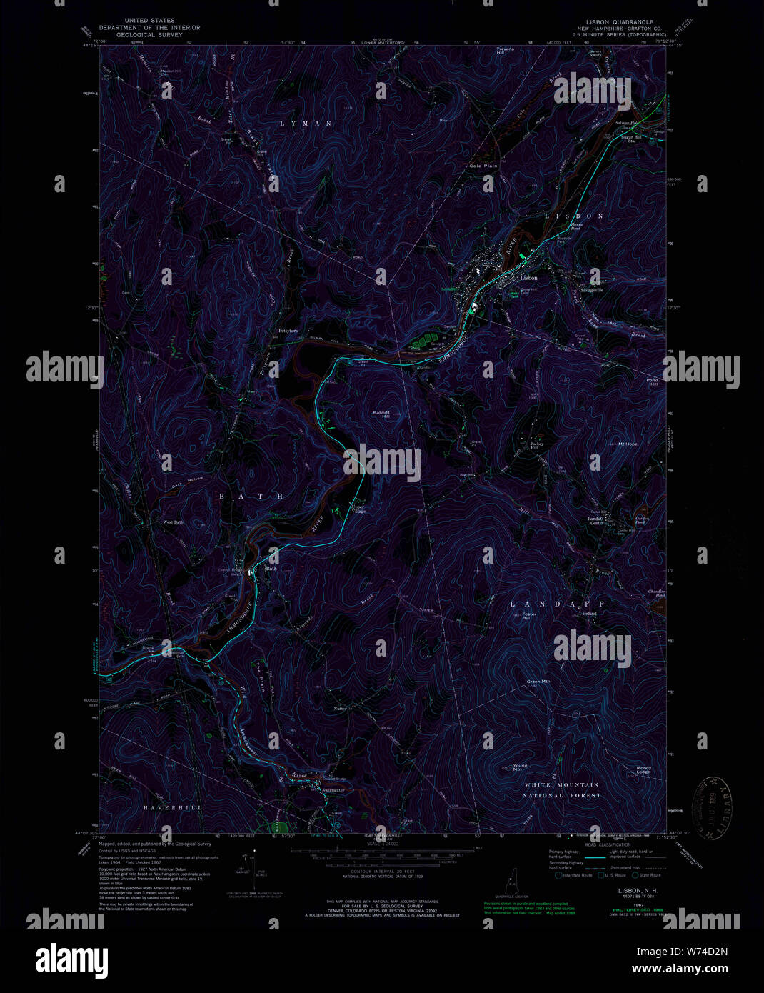 Lisbon new hampshire map hires stock photography and images Alamy