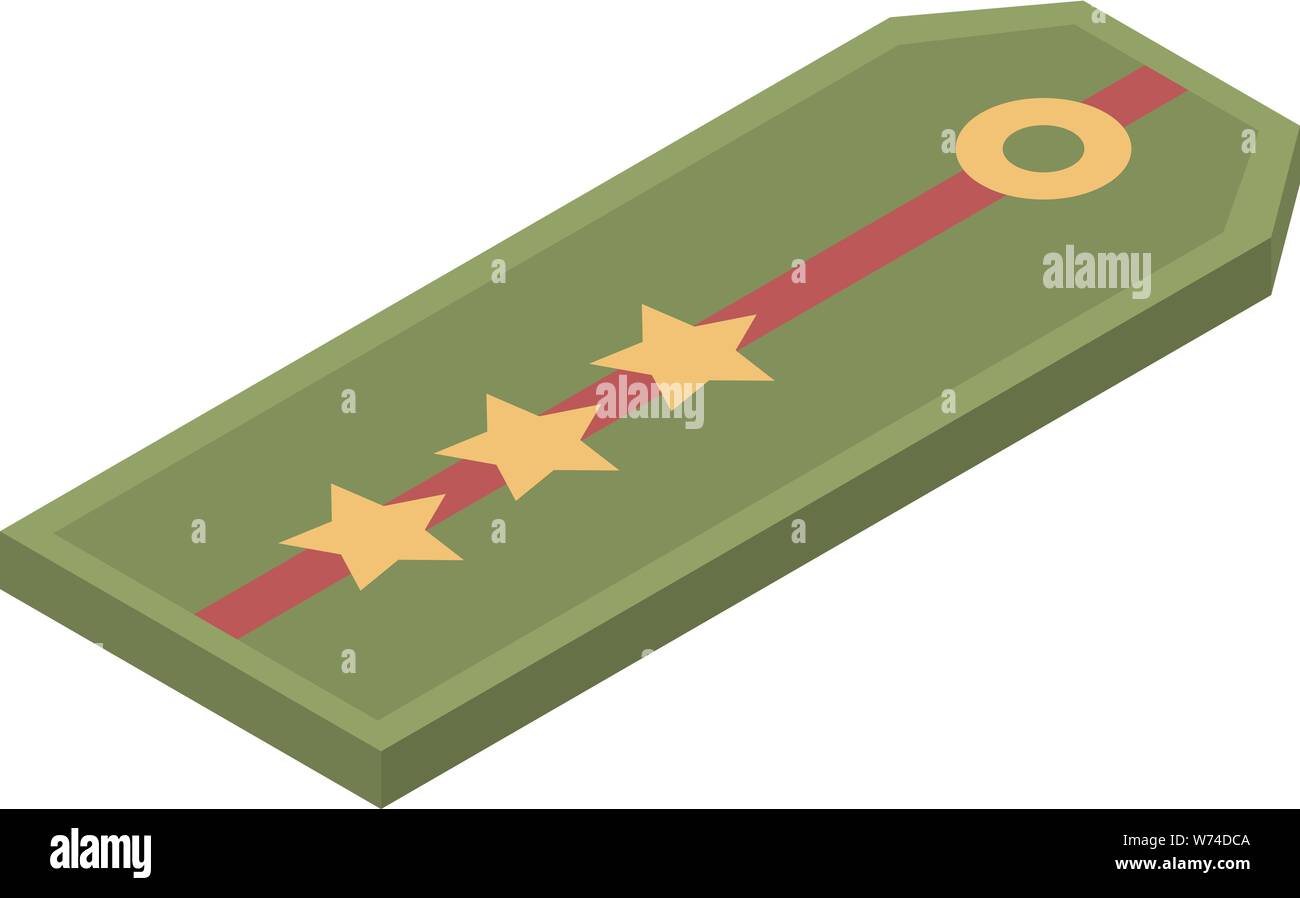 Military pagon icon, isometric style Stock Vector