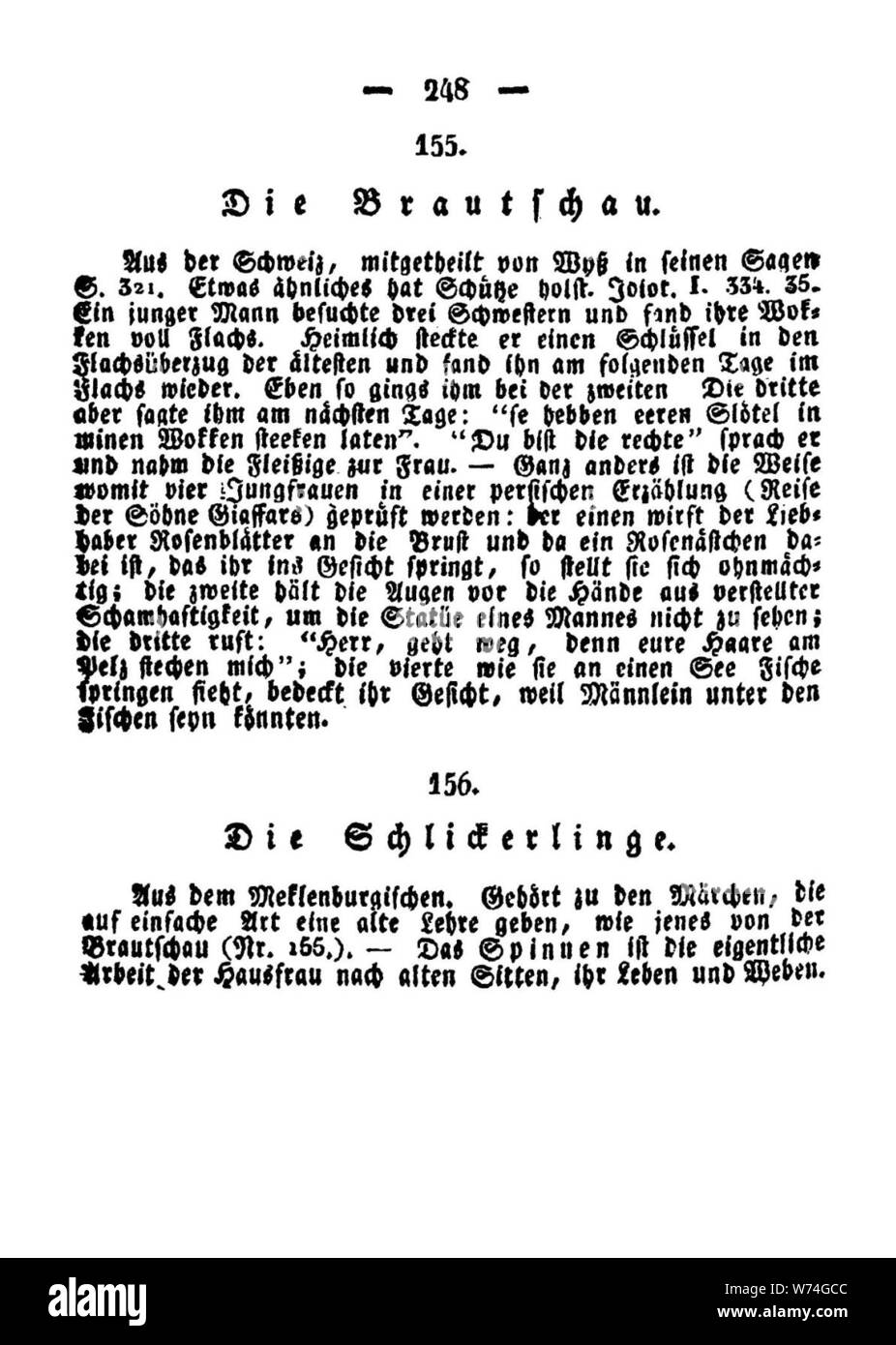 De Kinder Und Hausmarchen Grimm 1822 V3 254 Stock Photo 262558812