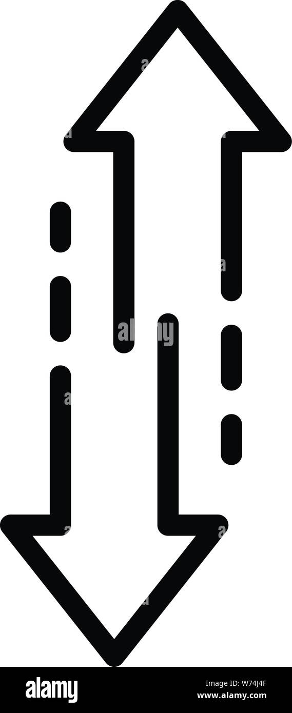 Up Arrow Down Icon Outline Style Stock Vector Image Art Alamy