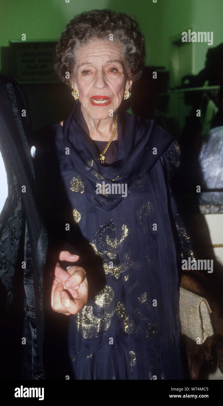 Alice Tully, 1987, Photo By Michael Ferguson/PHOTOlink Stock Photo