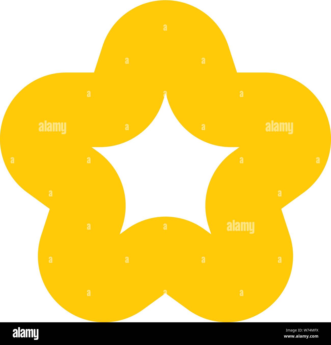 Yellow flower icon, outline style Stock Vector Image & Art - Alamy