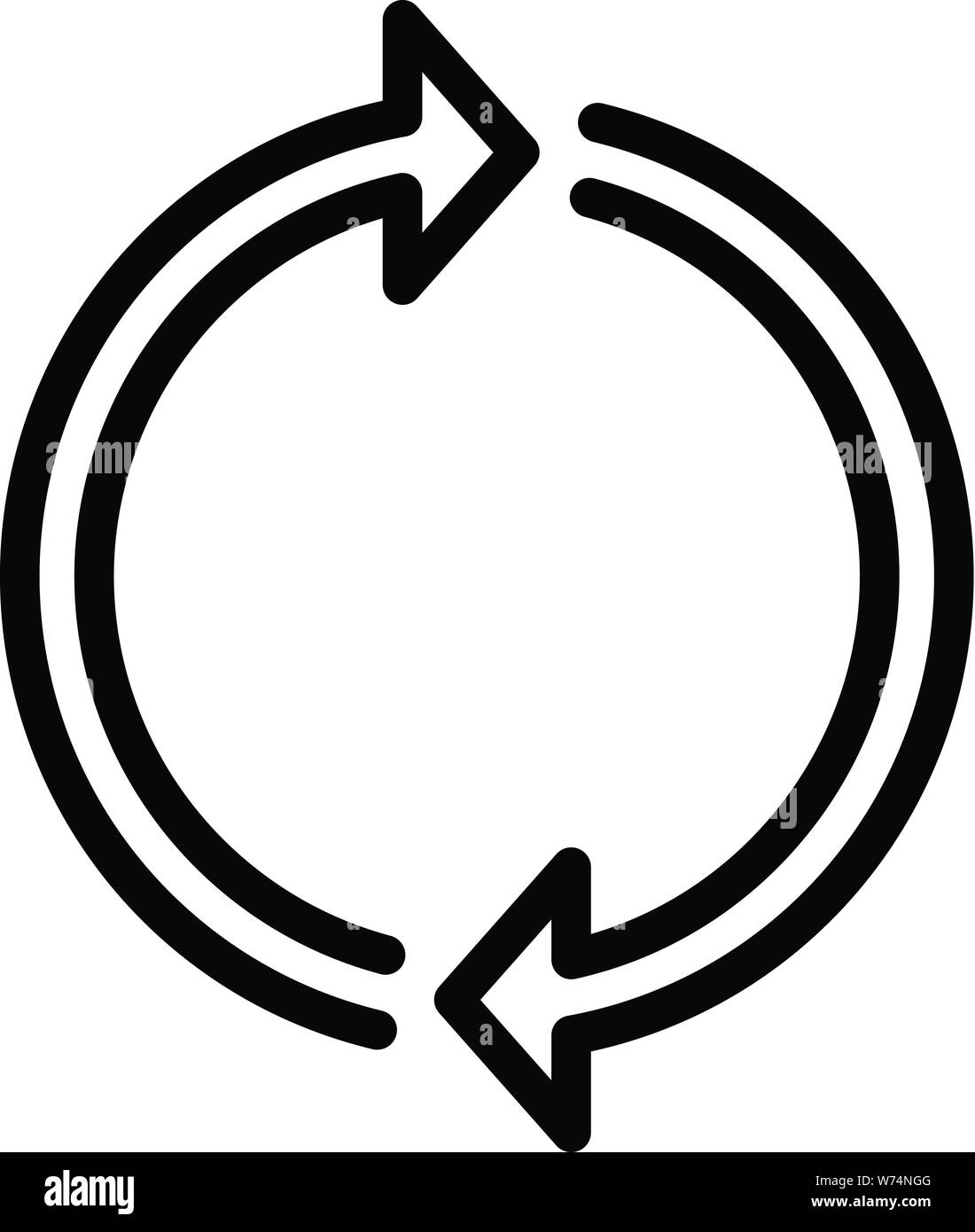 Two arrows forming a circle icon, outline style Stock Vector Image & Art Alamy