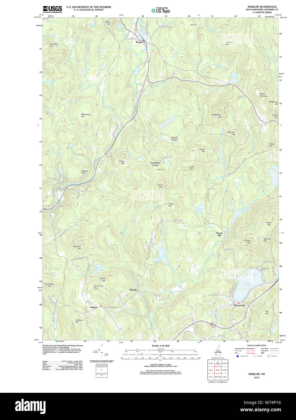 Marlow new hampshire map hires stock photography and images Alamy
