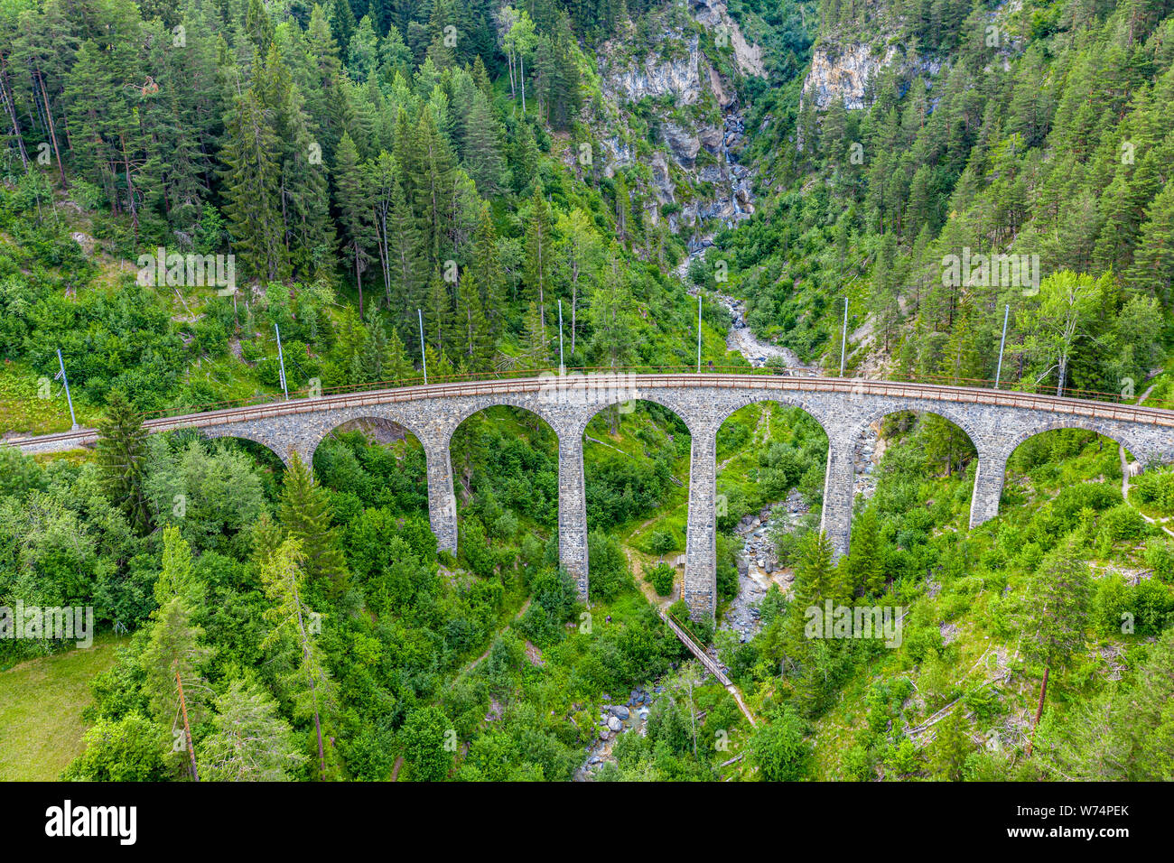 Filisur Famous viaduct near Filisur in the Swiss Alps called Landwasser Viaduct ...