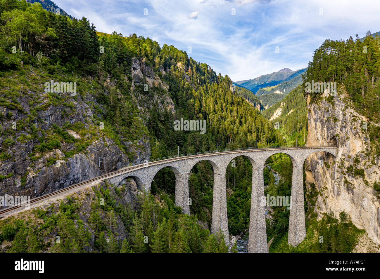 Filisur Famous viaduct near Filisur in the Swiss Alps called Landwasser Viaduct ...