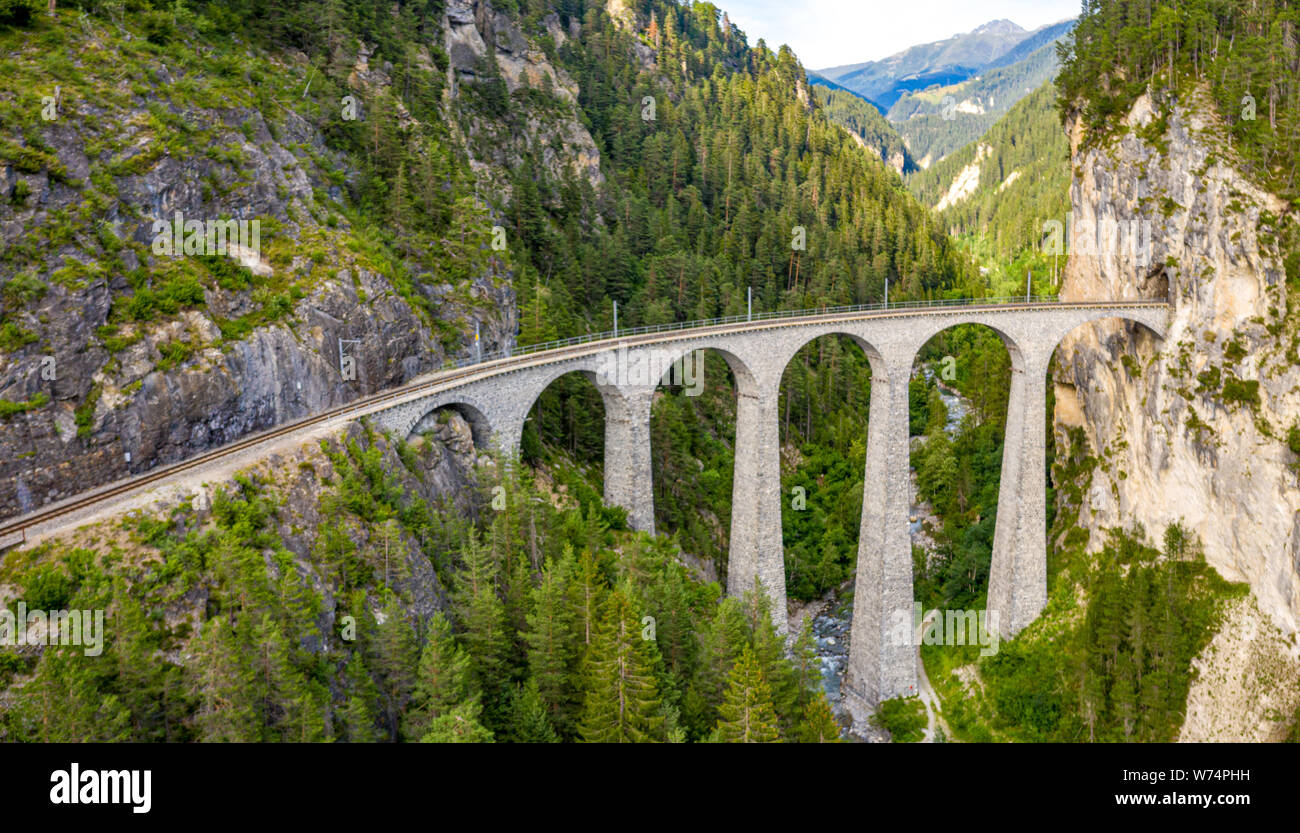 Filisur Famous viaduct near Filisur in the Swiss Alps called Landwasser Viaduct ...
