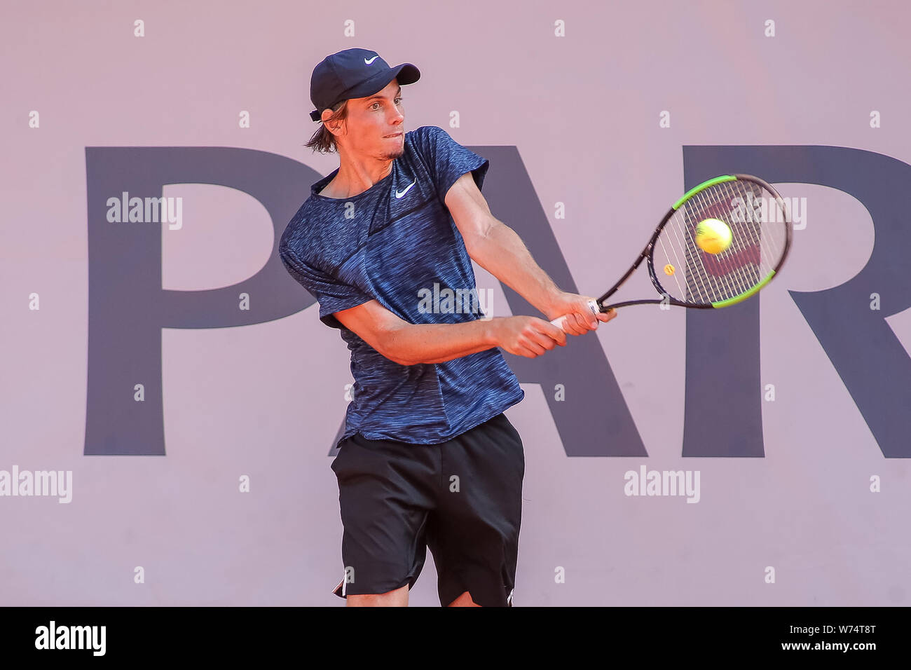 Filip Horansky (SVK) seen in action during the final match between Stefano  Travaglia (ITA) and Filip Horansky (SVK) at Tennis ATP Challenger BNP  Paribas Sopot Open. (Final score: 6:4,2:6,6:2) (Photo by Tomasz