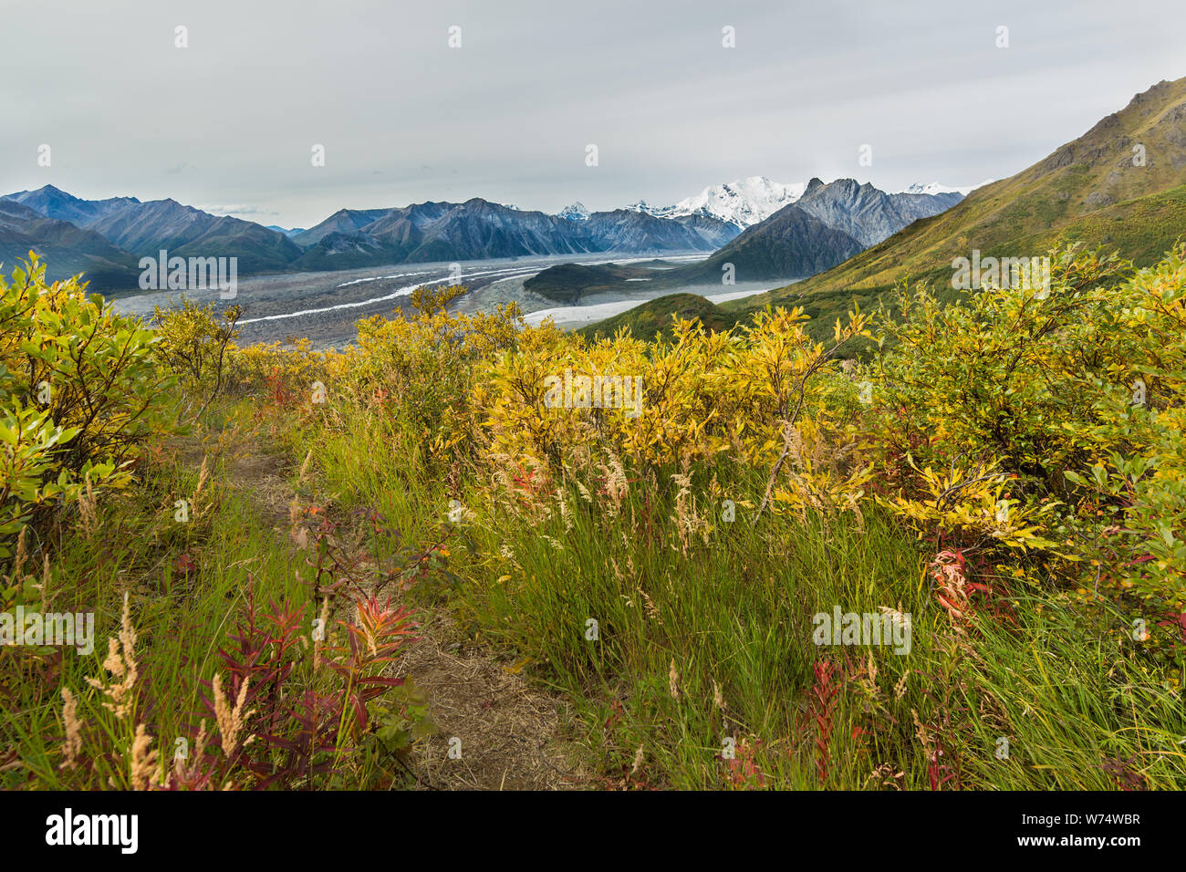 Kennecott Mine Glacier View in Alaska Stock Photo