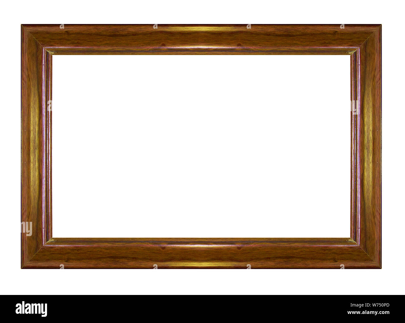 wood picture frame Isolated on white background Stock Photo - Alamy