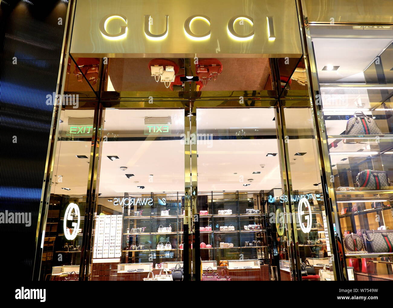 Gucci brand Leather store newly opened 