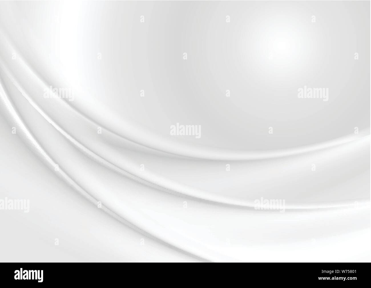Light grey and white smooth elegant waves abstract background. Vector