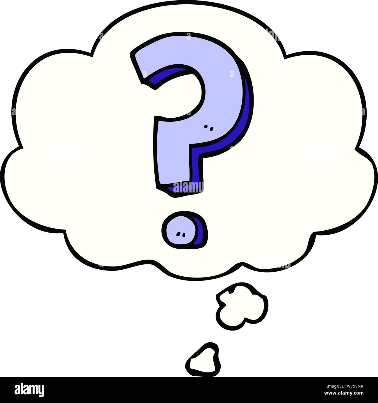 cartoon question mark with thought bubble Stock Vector Image & Art Alamy