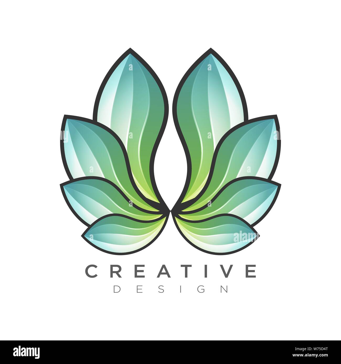 Vector Flowers With Bright Colors A Logo For Businesses Around Beauty Or Nature Design For Brands And Labels Stock Vector Image Art Alamy