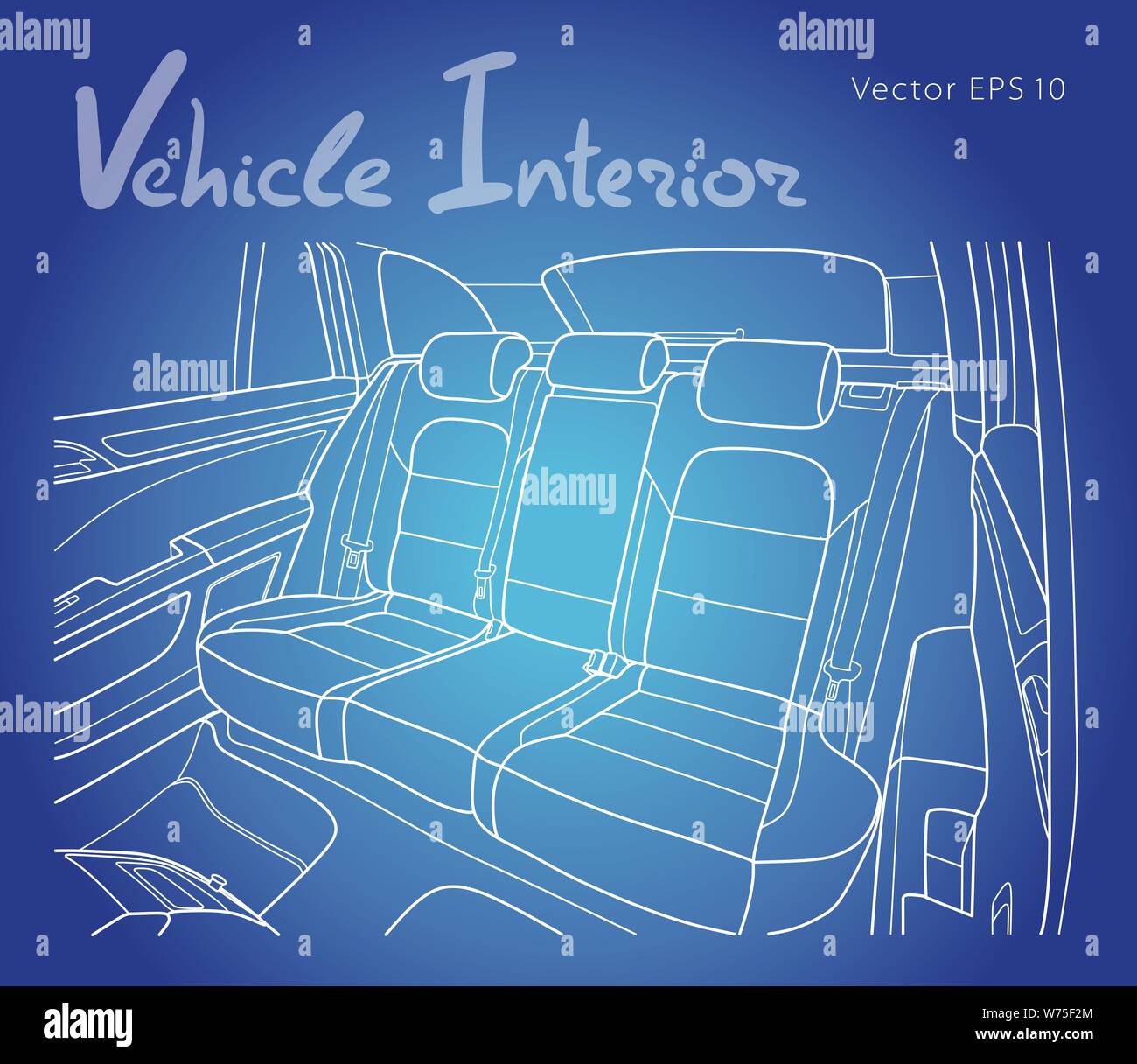 Machine inside. Interior of the vehicle. Vector Stock Vector Image ...