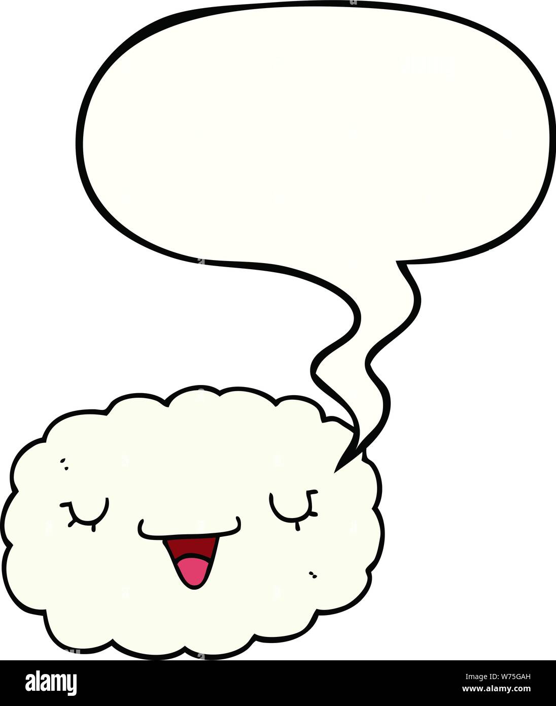 cartoon cloud with speech bubble Stock Vector Image & Art - Alamy