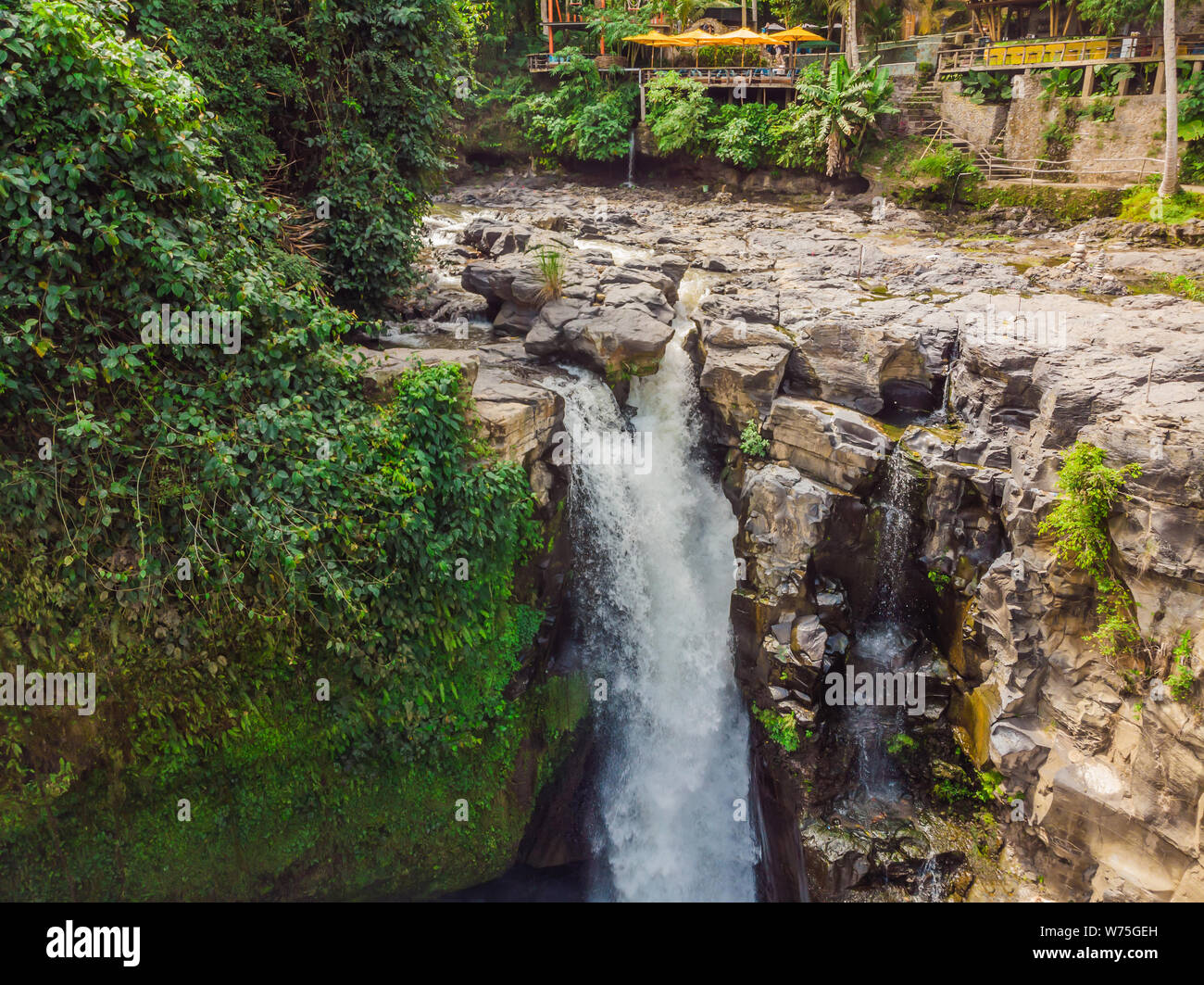 Tegenungan waterfall  located in Gianyar  regency  Bali  Stock 