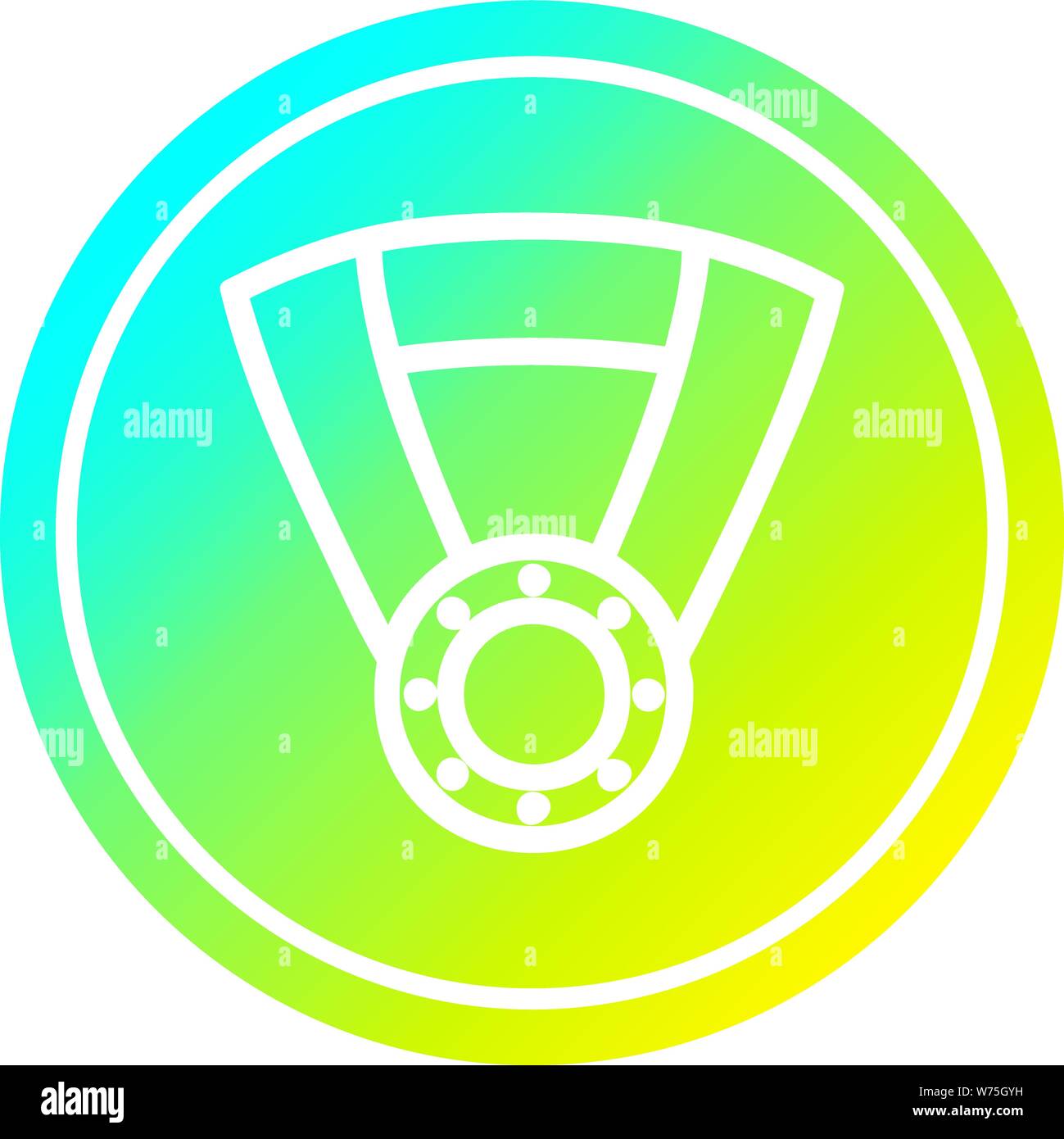 medal award circular icon with cool gradient finish Stock Vector Image ...