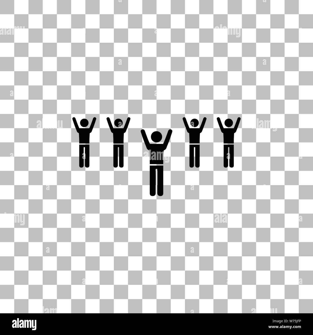 Red and black fans cheering Stock Vector Images - Alamy