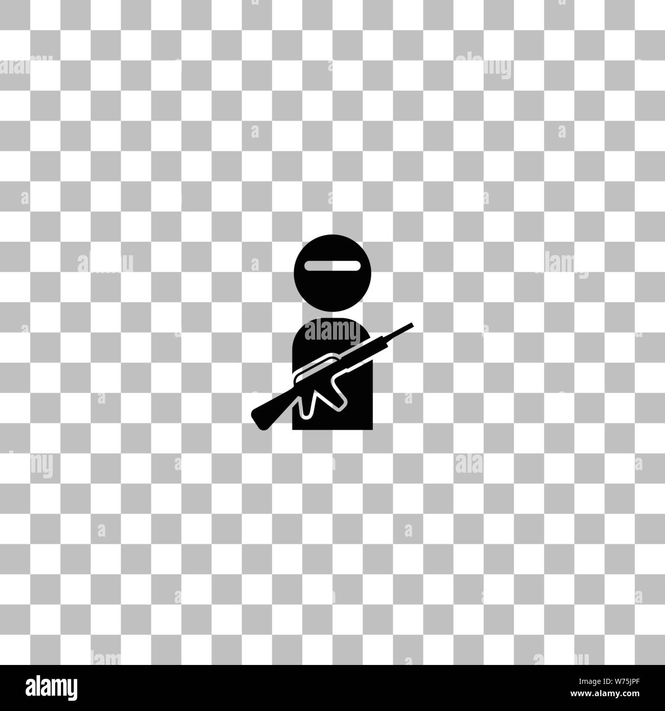Raider. Black flat icon on a transparent background. Pictogram for your ...