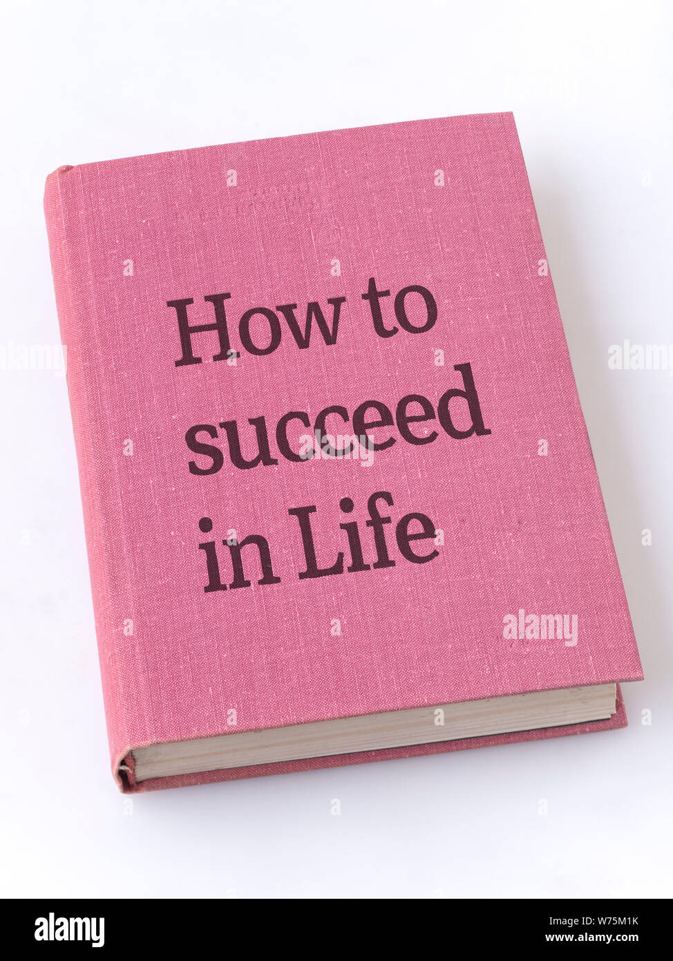 how to succeed in life phrase printed on textile book cover Stock Photo