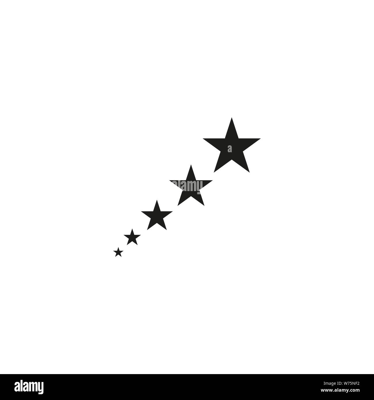 Stars icon . Star design tattoos white background. Stock Vector
