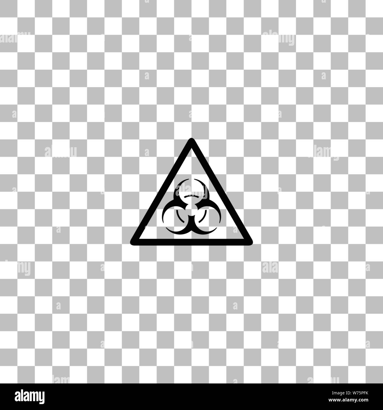 Virus. Black flat icon on a transparent background. Pictogram for your project Stock Vector