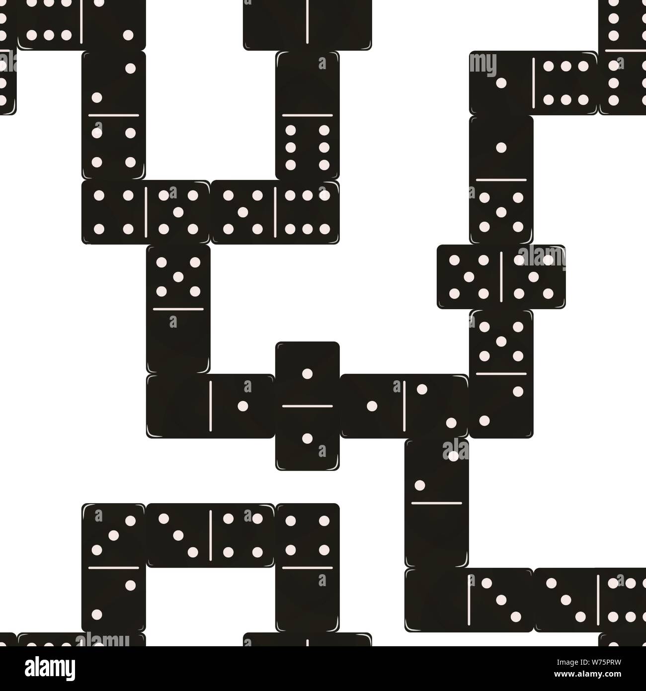 Dominoes seamless pattern background. Black block Vector illustration ...