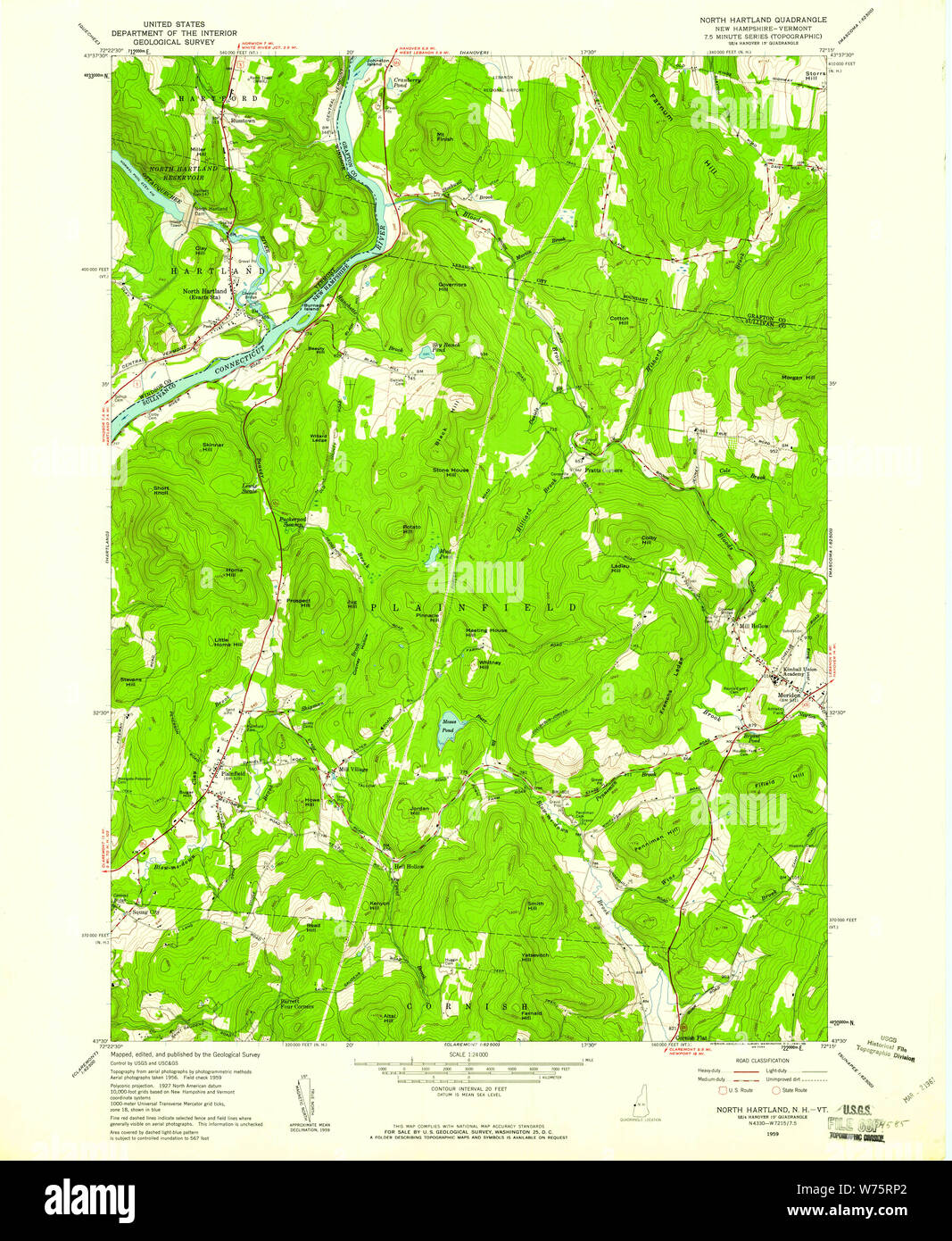 Map of hartland new hampshire hi-res stock photography and images - Alamy