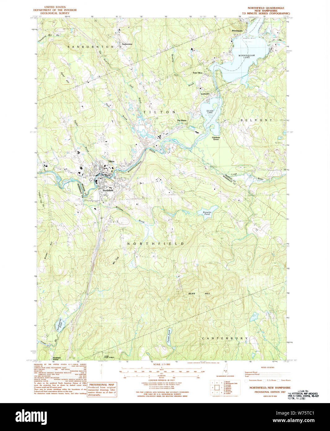 Northfield new hampshire map hires stock photography and images Alamy