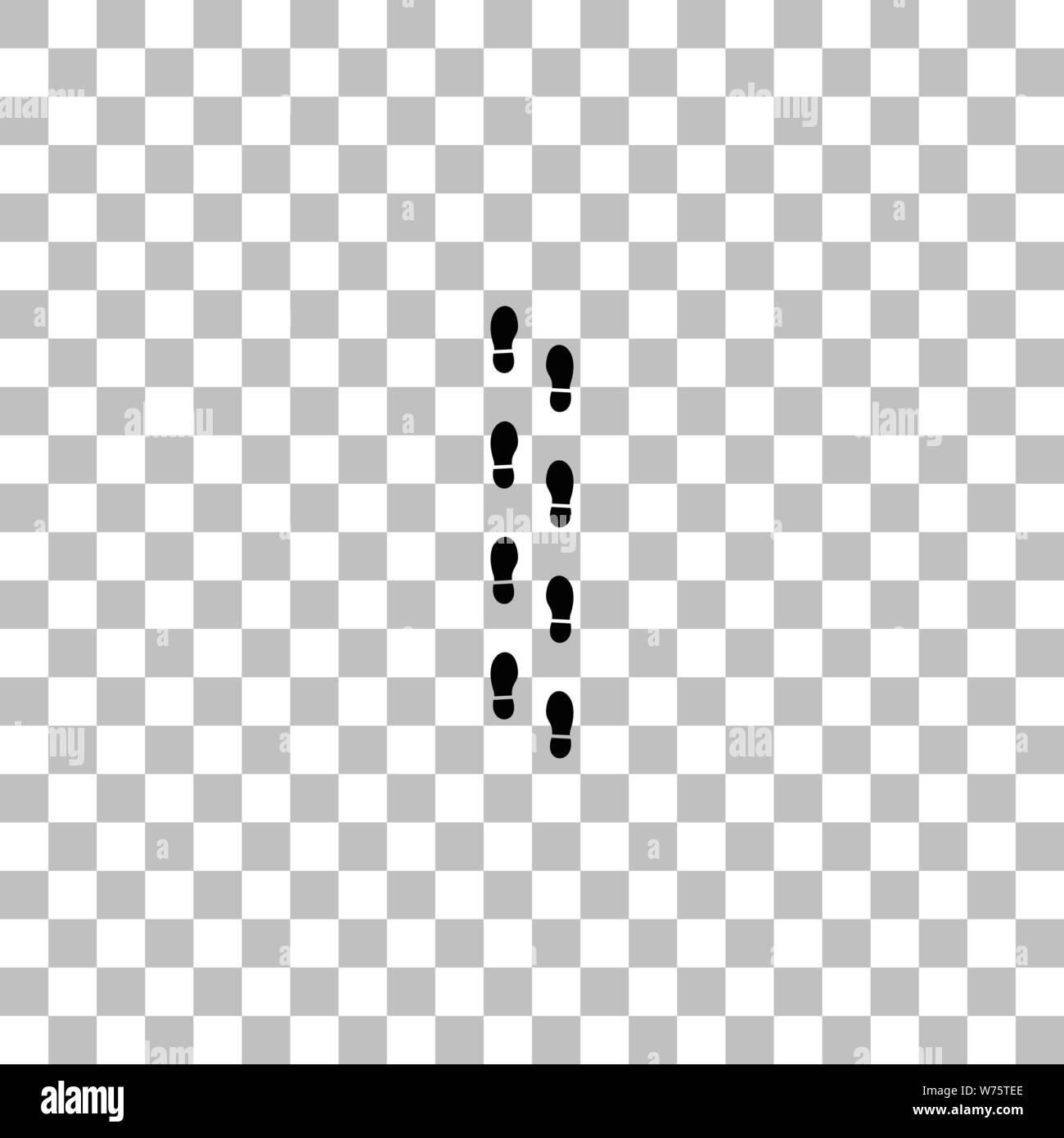 Bootprints. Black flat icon on a transparent background. Pictogram for ...