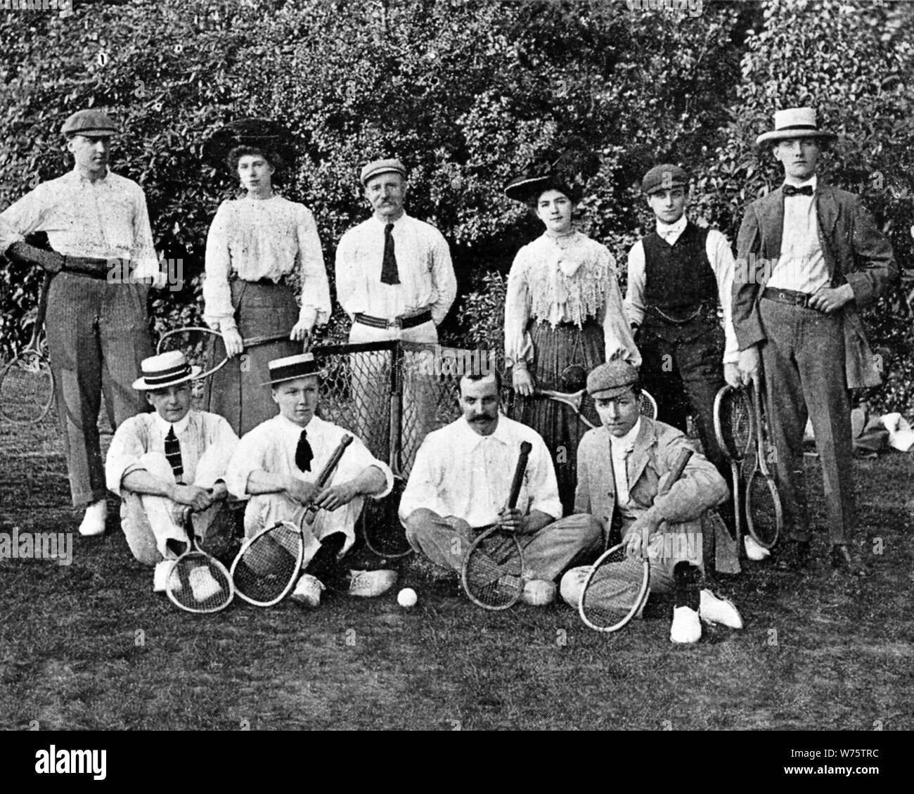 Victorian tennis Black and White Stock Photos & Images - Alamy