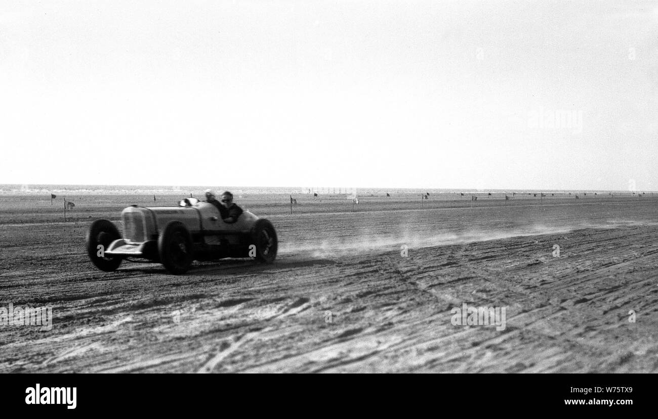 Southport beach motor racing in 1934 Stock Photo