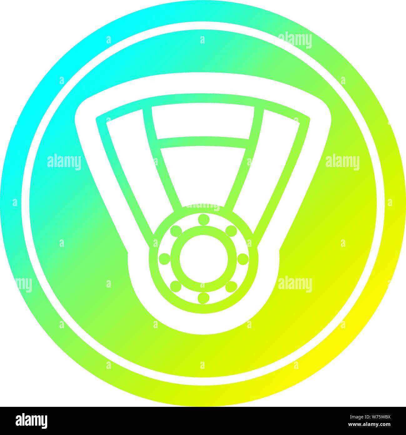 medal award circular icon with cool gradient finish Stock Vector Image ...