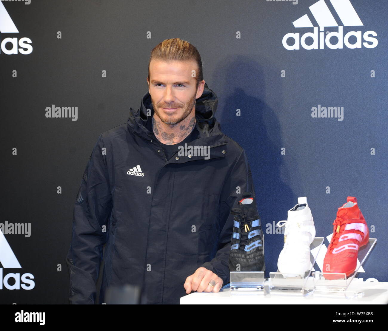 English soccer star David Beckham attends a promotional event for Adidas in  Shanghai, China, 3 December 2017 Stock Photo - Alamy