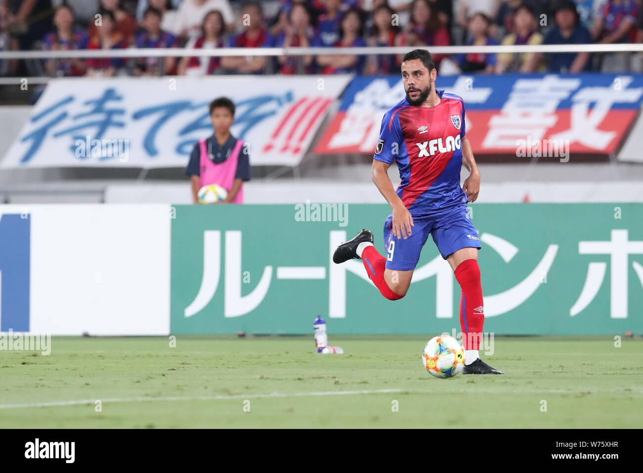 Diego Oliveira of FC Tokyo during the 2019 J1 League match between FC Tokyo 3-0 Cerezo Osaka at Ajinomoto Stadium on August 3, 2019 in Chofu, Tokyo, Japan. Credit: AFLO/Alamy Live News Stock Photo