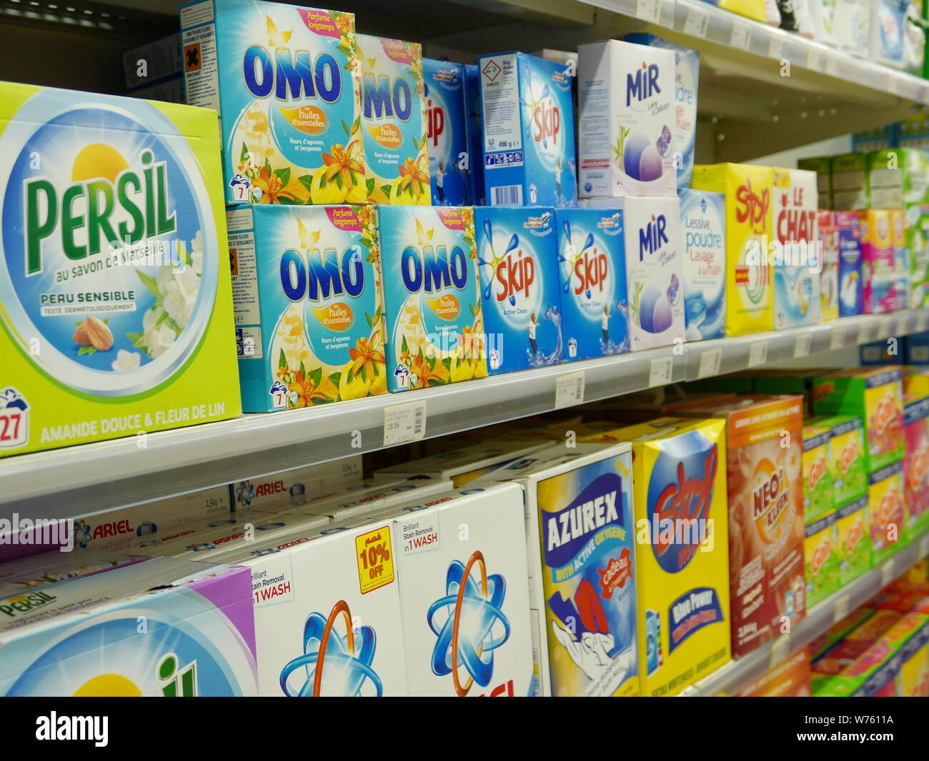 Supermarket in Accra (Ghana) in August 2018. usage worldwide Stock