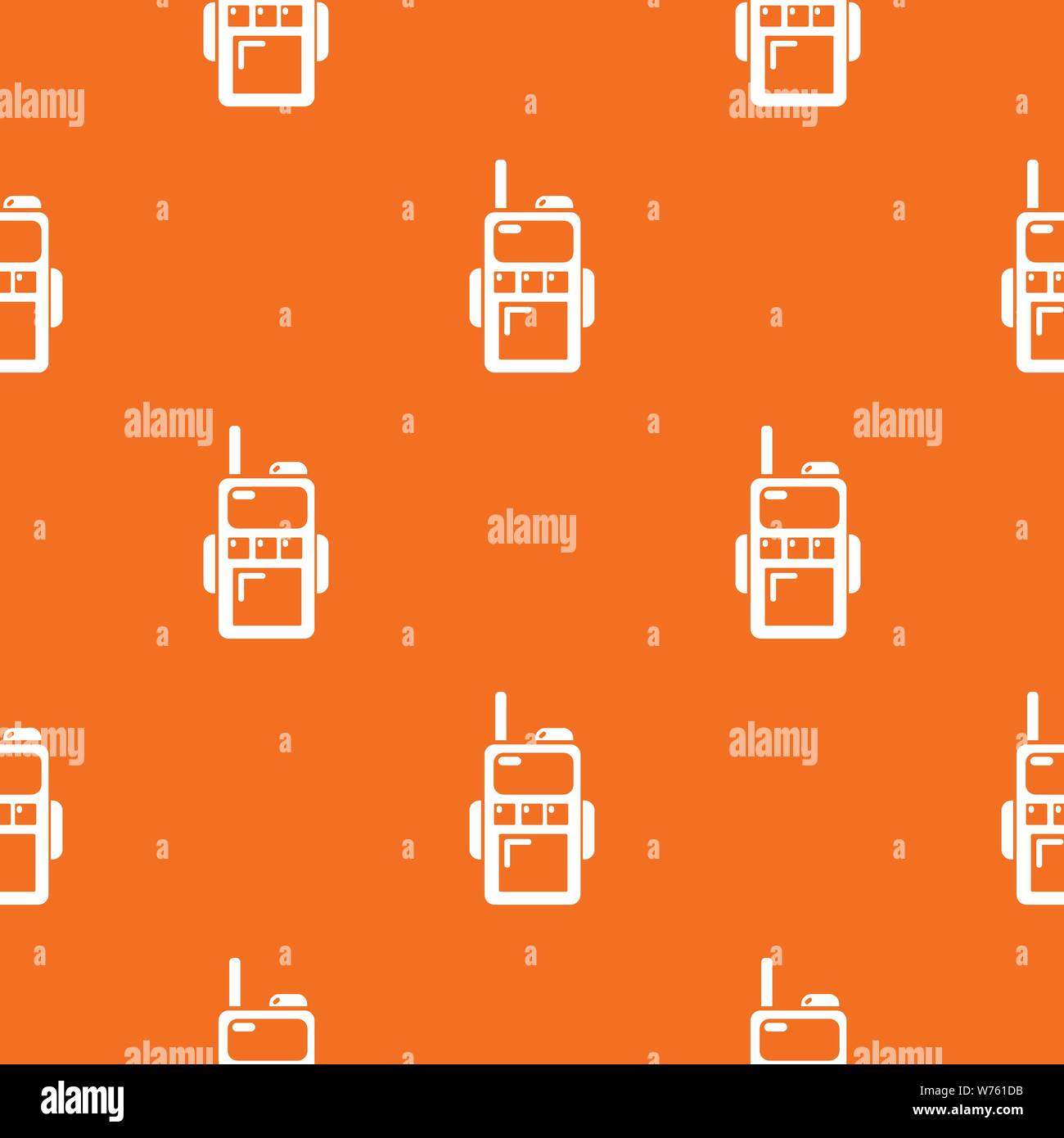 Paintball walkie talkie pattern vector orange Stock Vector