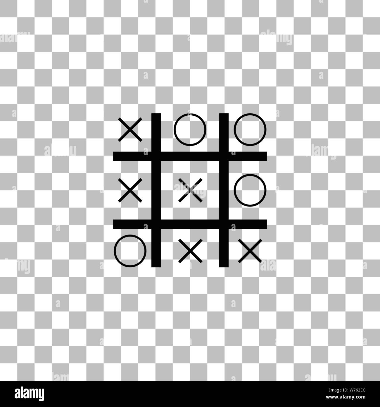 Tic tac toe game. Black flat icon on a transparent background. Pictogram  for your project Stock Vector Image & Art - Alamy