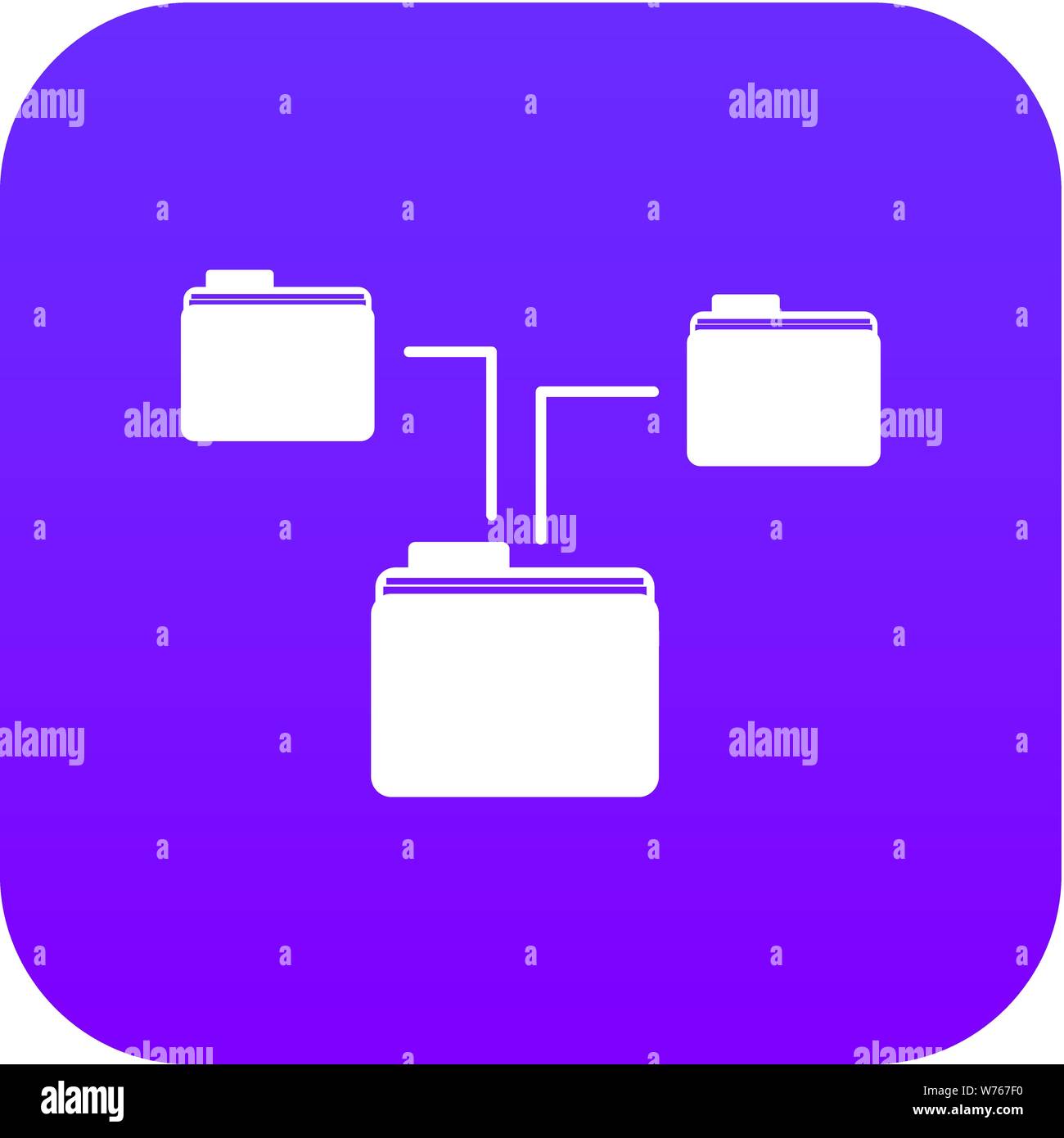 Folders structure icon white hi-res stock photography and images - Alamy