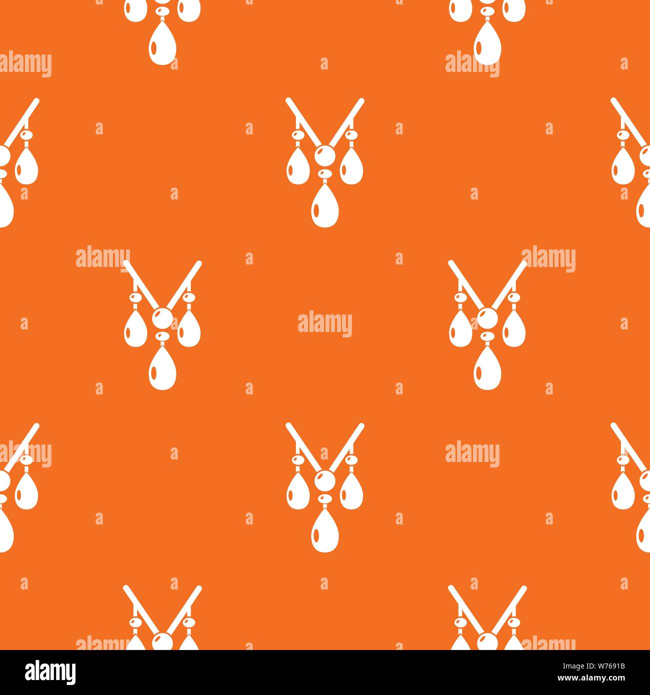 Necklace pattern vector orange Stock Vector